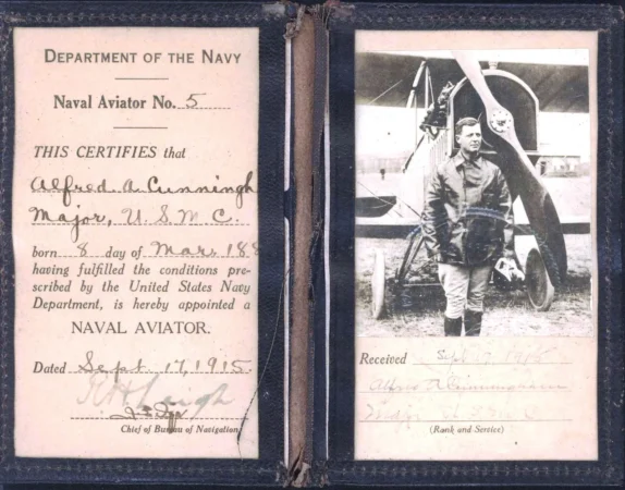 Aviator certification for USMC pilot, 1915