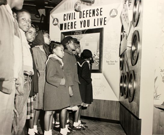 The U.S. Government's "Alert America" traveling exhibit in 1952 educated Americans about the need to be prepared for nuclear war