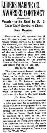 Luders Marine Co. of Stamford is awarded contract to build boats for the Coast Guard • Stamford Advocate, May 29, 2024