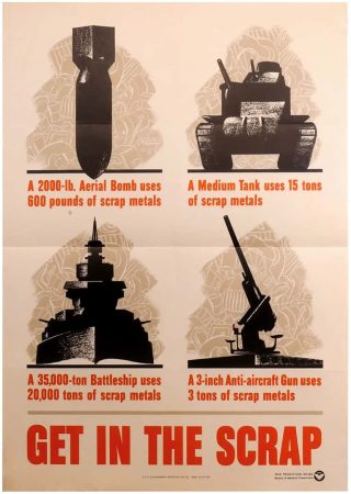 World War II Scrap Drive Poster