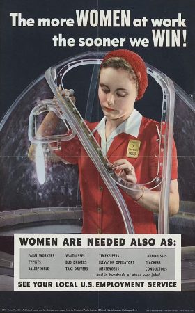 World War II recruiting ad for women civilian workers